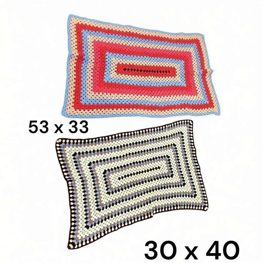 Handmade Crochet afghans Rectangular Throws - Pastels & Browns
